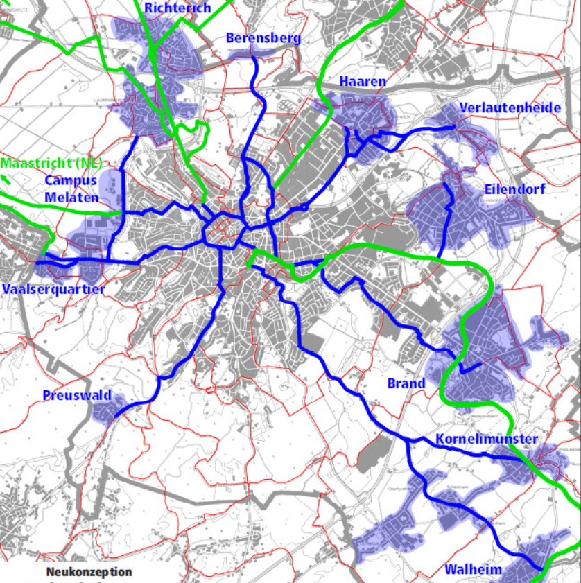 Karte der Radvorrangrouten von Dr. Armin Langweg. Die Routen haben sich vermehrt.